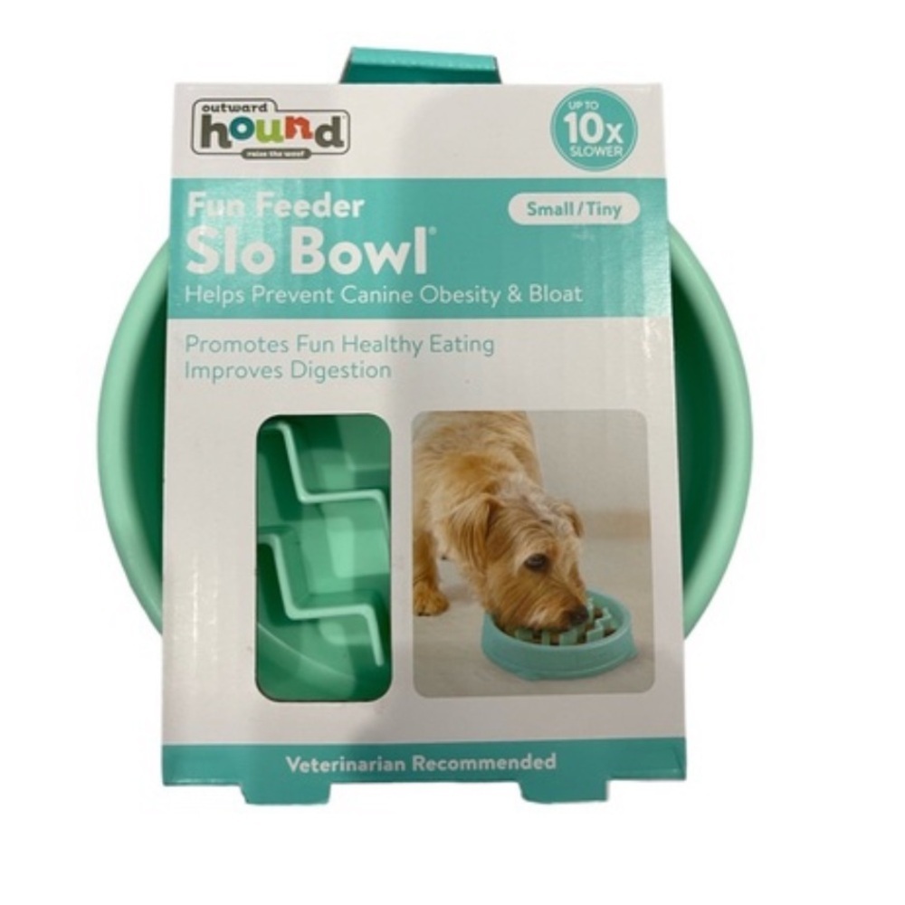 Outward Hound Teal Fun Feeder Slo Bowl